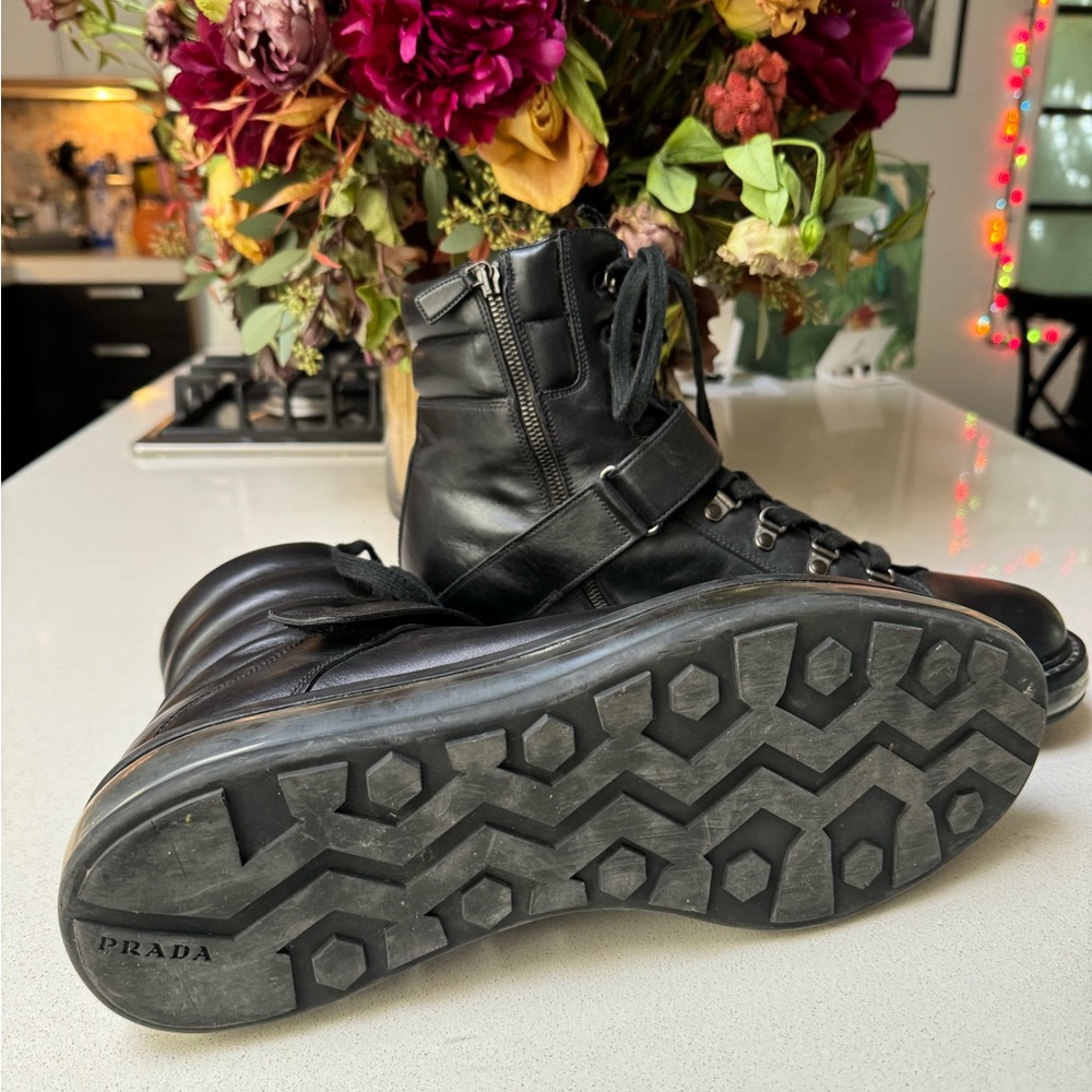 Prada Leather Lace up boots - Picture 3 of 10